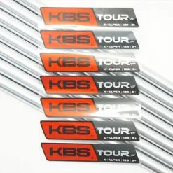 New KBS Tour C-Taper 125 S+ Stiff+ 37.5"-40" 4-PW Iron Shaft Set .355 - Uncut